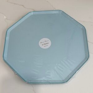 Meri Meri Blue Octagonal Plates Summer sky